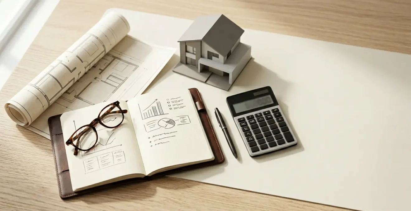 Concept de comparaison de crédit immobilier et d'économies financières pour l'achat d'un bien immobilier