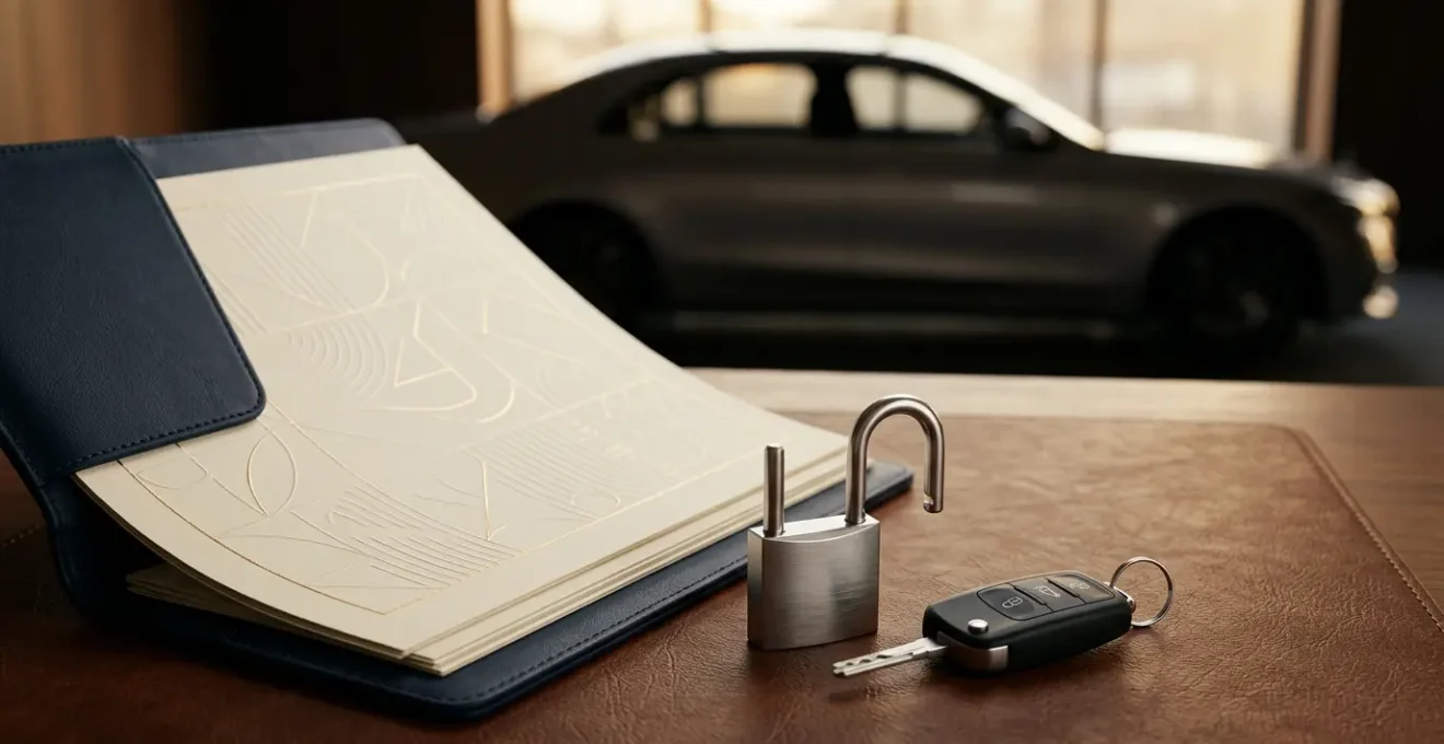 Concept de financement automobile sécurisé avec prêt affecté