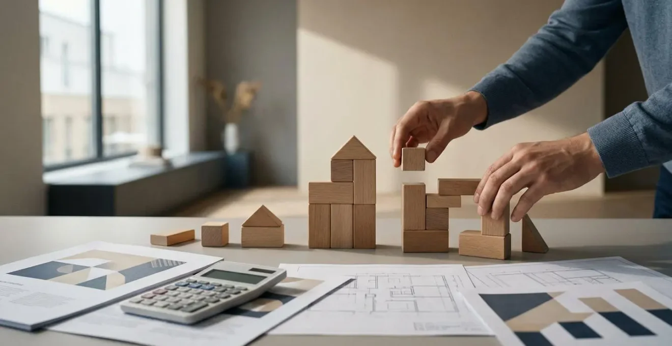 Investisseur analysant une stratégie de financement immobilier alternative dans un environnement professionnel contemporain