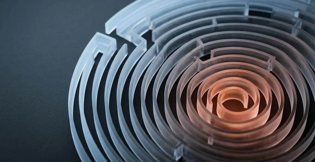 Représentation symbolique du piège du crédit revolving et de la spirale d'endettement