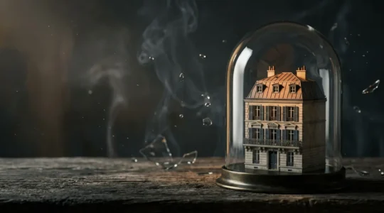 Représentation symbolique de la protection complète d'un patrimoine immobilier face aux risques majeurs