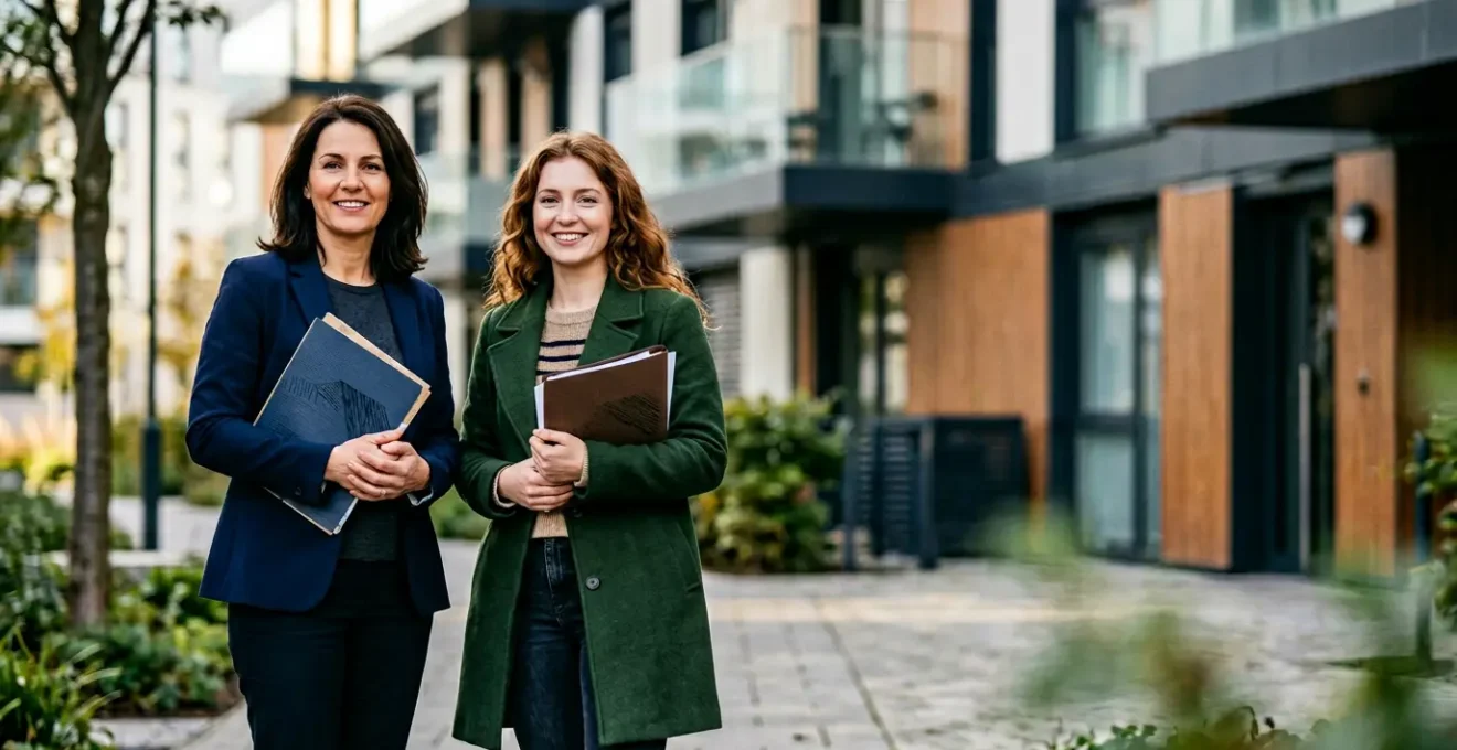 Propriétaire et locataire sécurisant ensemble un bien immobilier contre les risques locatifs