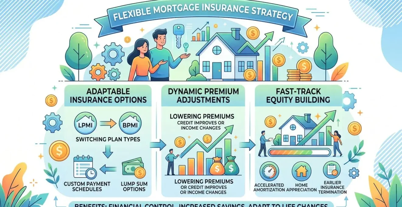 Concept de stratégie d'assurance emprunteur flexible pour un jeune acquéreur immobilier