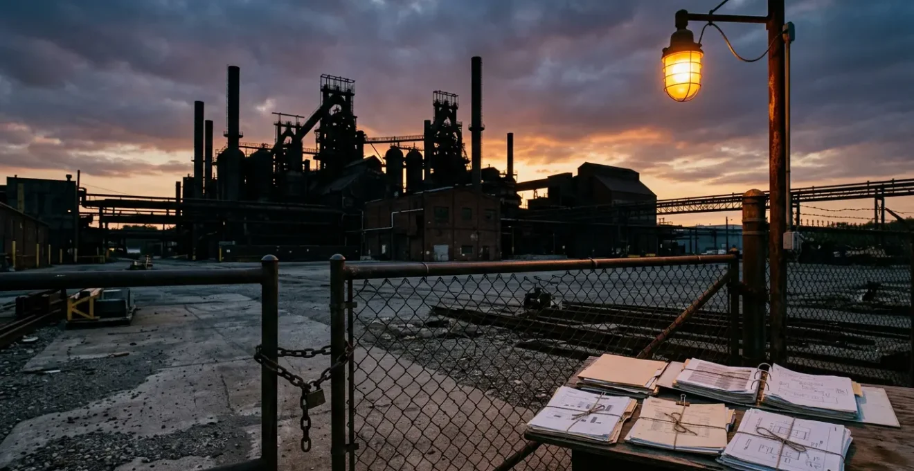 Scène symbolisant la résilience d'une entreprise face à un sinistre industriel majeur