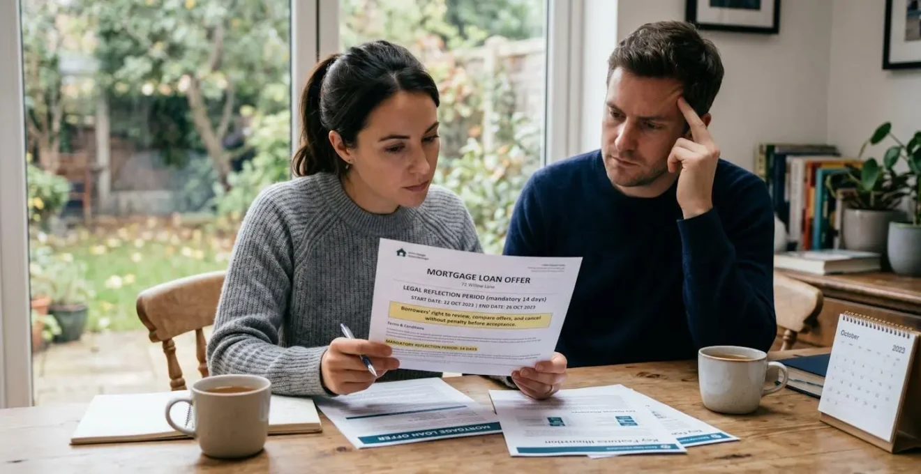Représentation du délai légal de réflexion pour une offre de prêt immobilier