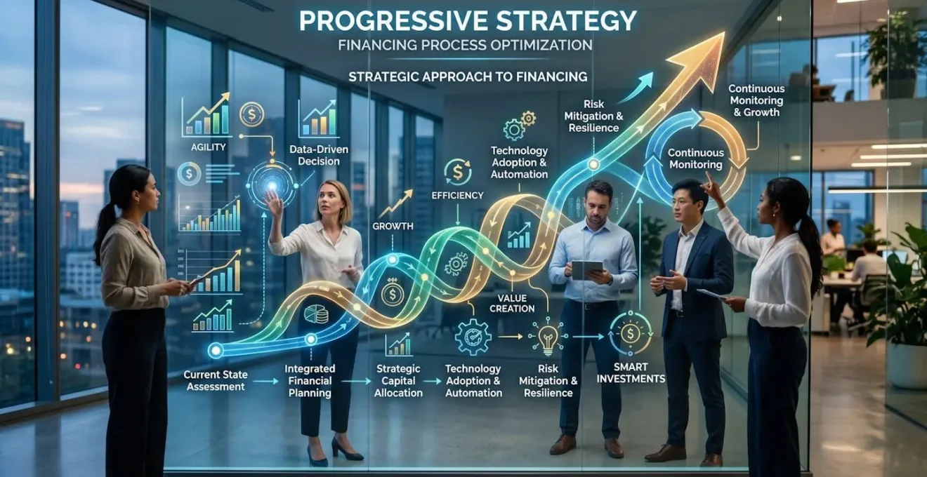 Visualisation conceptuelle d'une approche stratégique progressive dans les démarches de financement